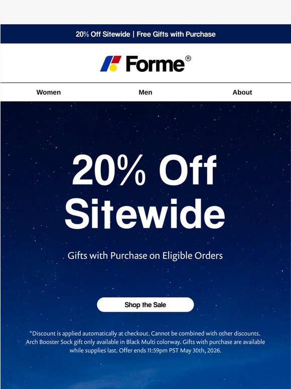 Selling Fast: 20% Off Sitewide