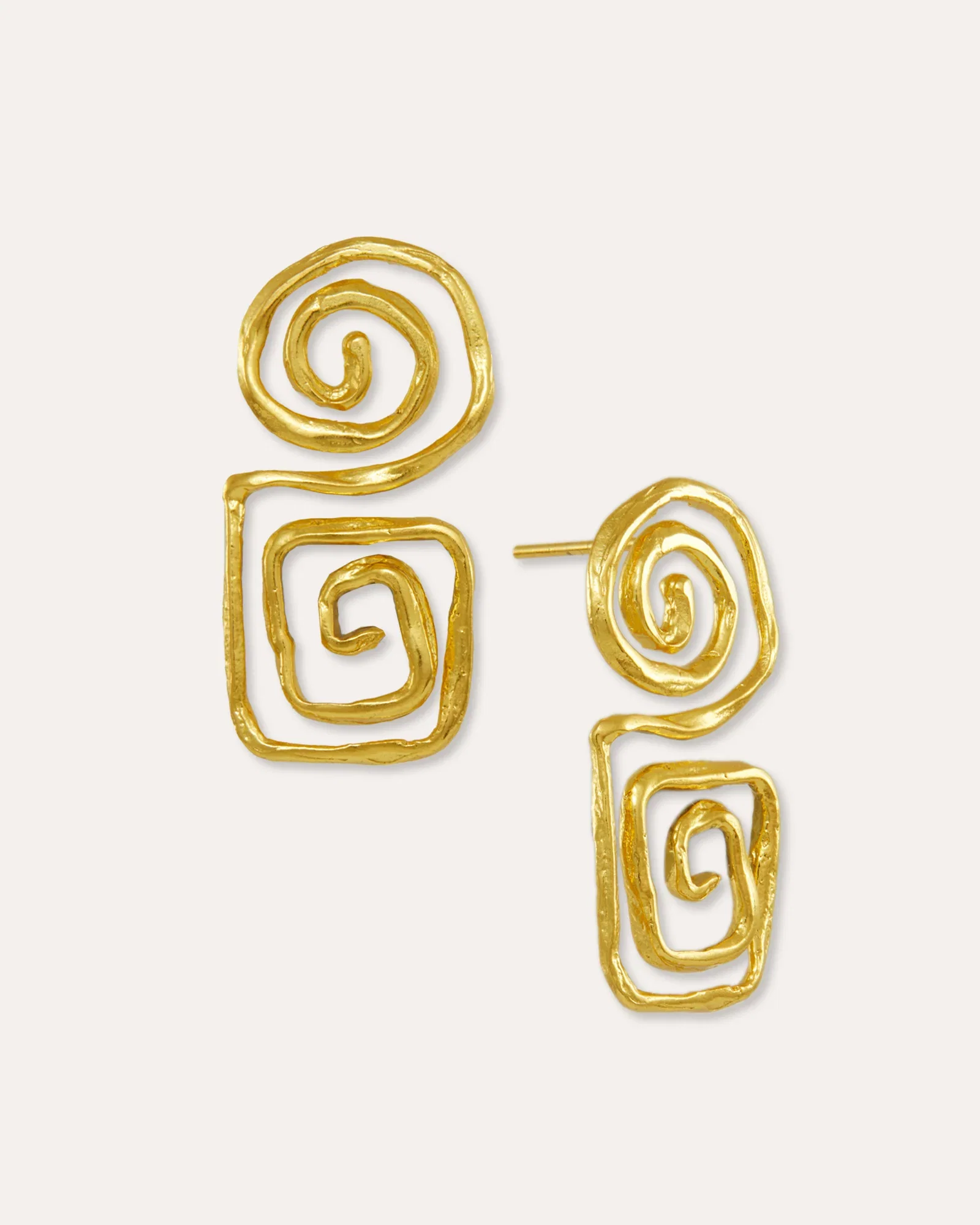 Image of Megara Geometric Spiral Stud Earrings