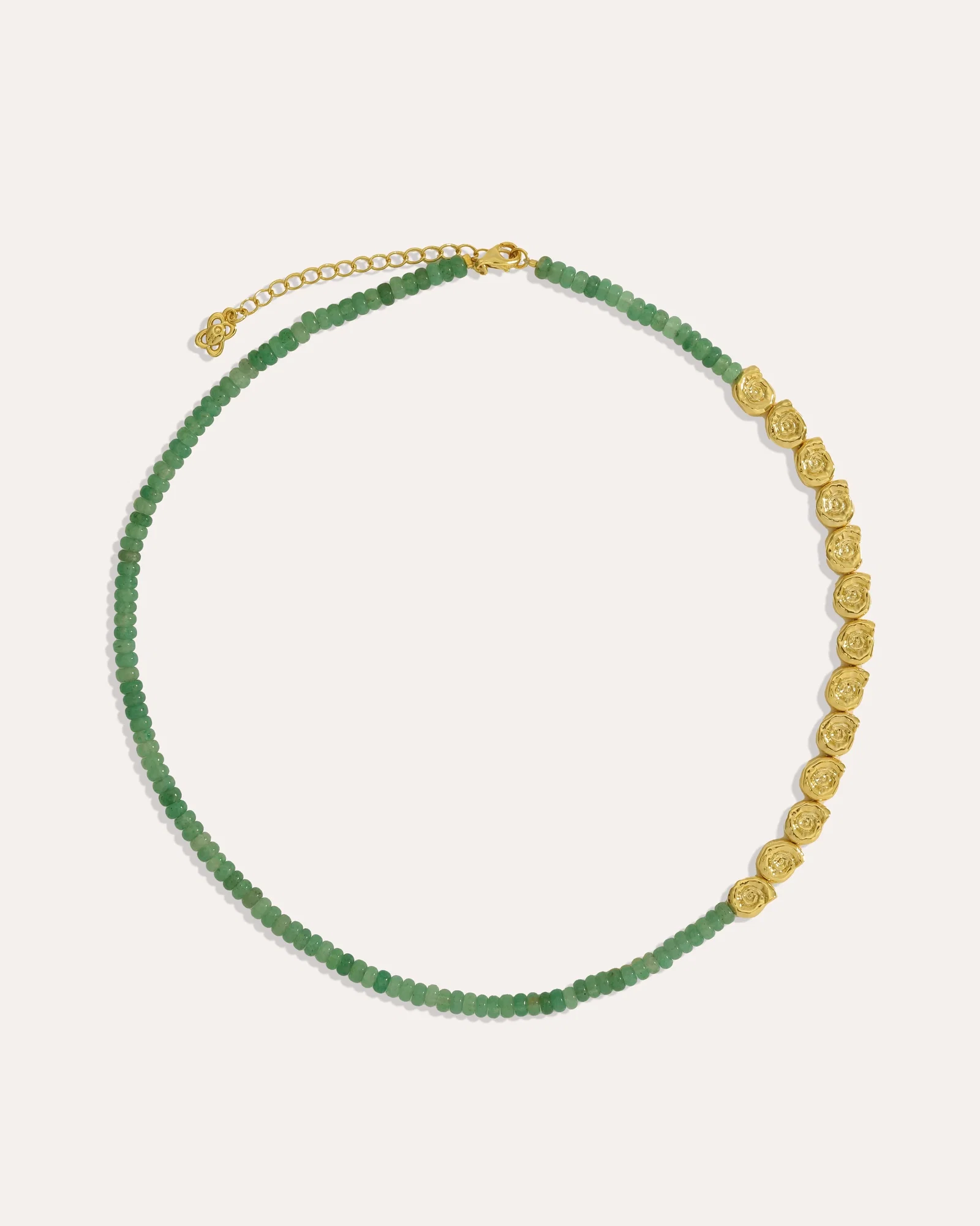 Image of Waterproof Emerald Beaded Necklace