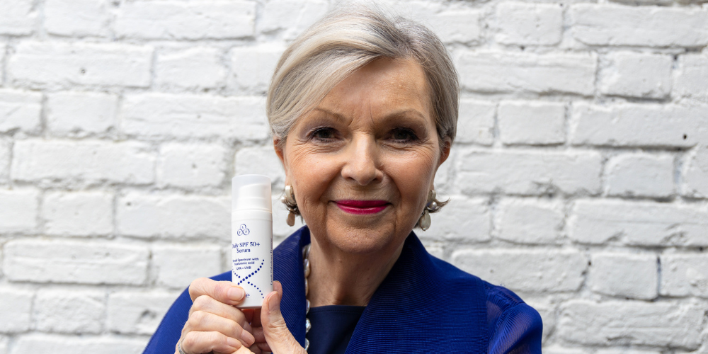 "I am so excited about our new SPF 50 serum which I have been trialling for six months. It's very easy to apply, feels wonderful on my skin and my makeup looks better than ever. I feel both safe from the sun and sophisticated"