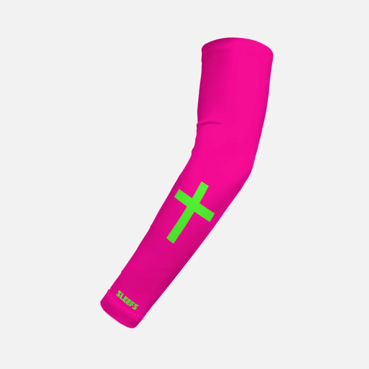 Image of Faith Cross Hyper Pink Kids Arm Sleeve