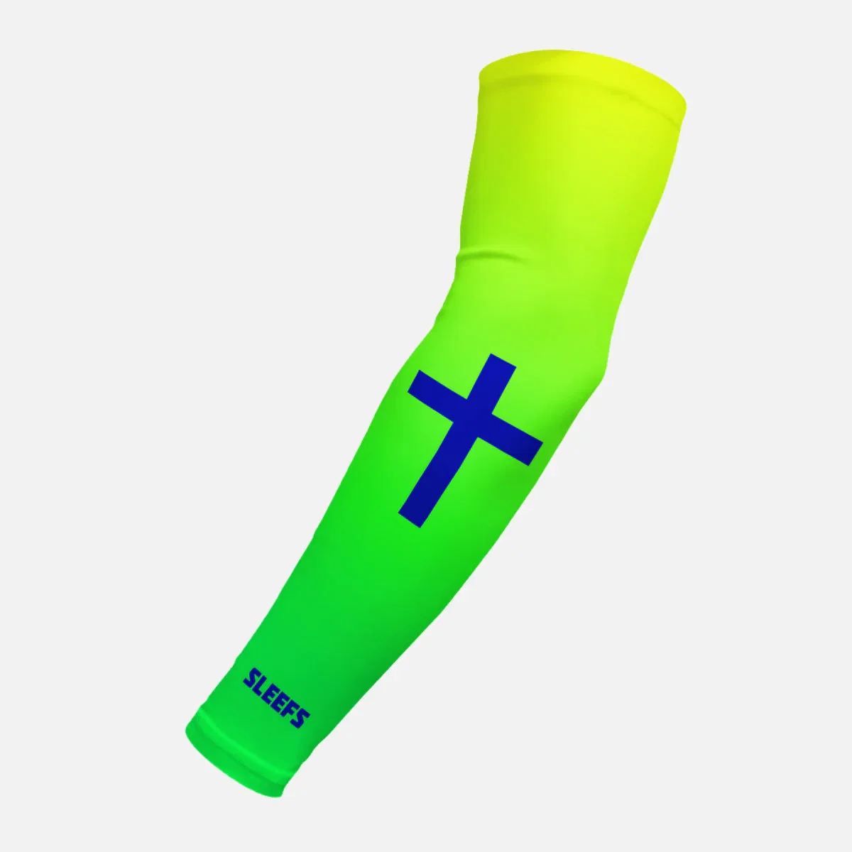 Image of Faith Cross Neon Green Arm Sleeve
