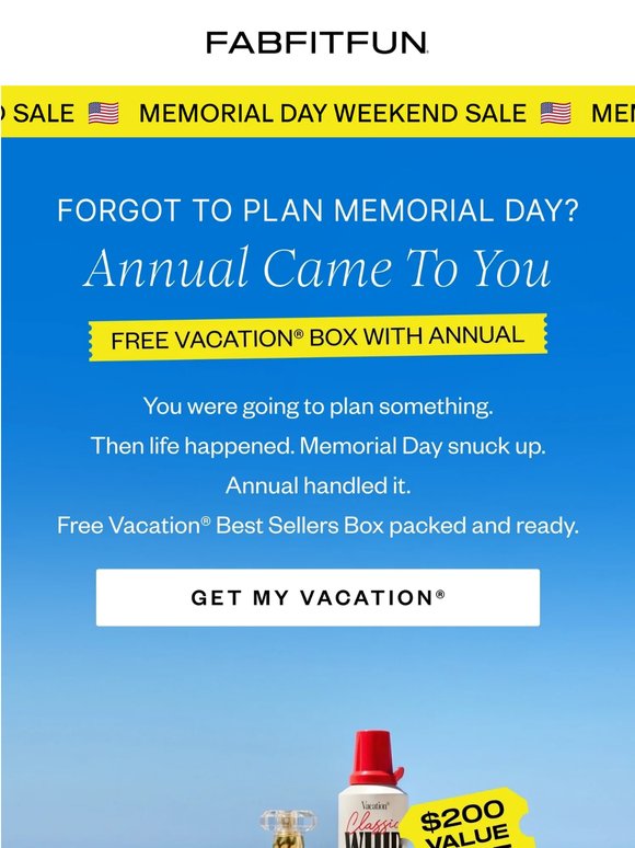 🇺🇸 No Memorial Day plans? The Vacation® Came to You.