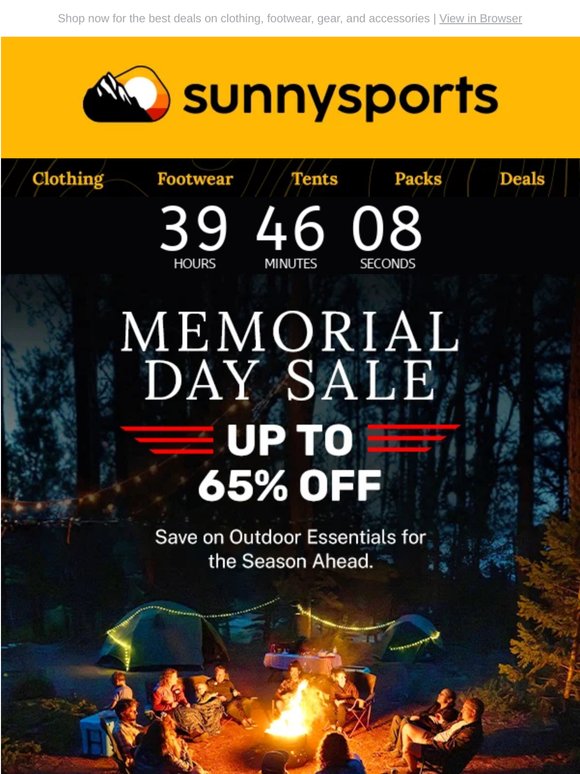 Memorial Day Deals End Soon — Save Up to 65%