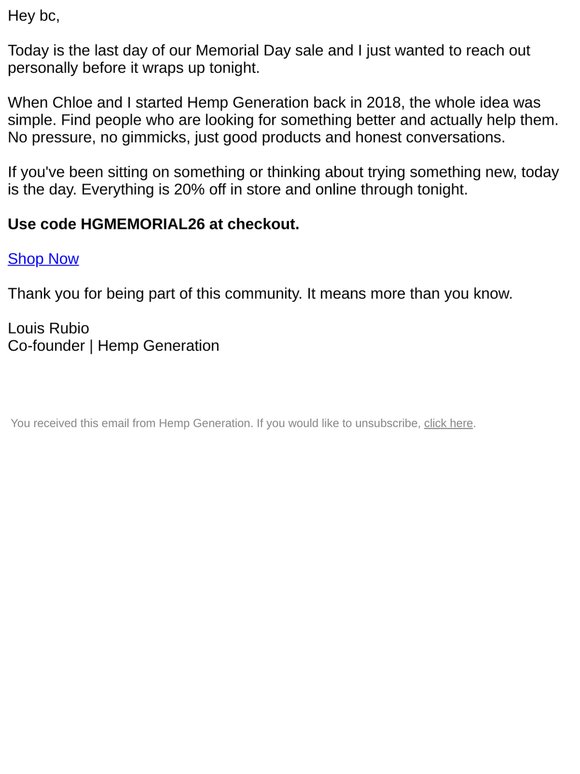 Last day, wanted to say something