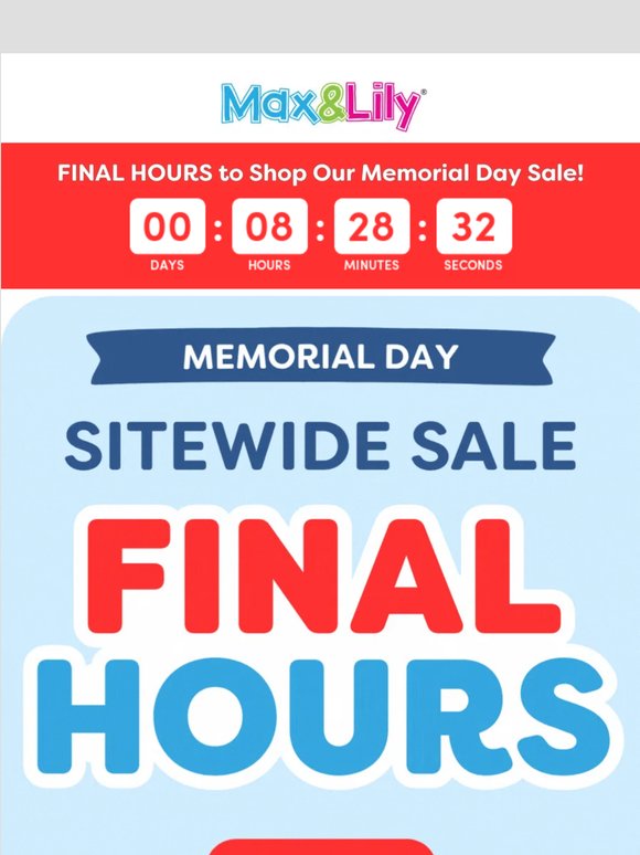 FINAL HOURS: Up to 45% Off ⌛