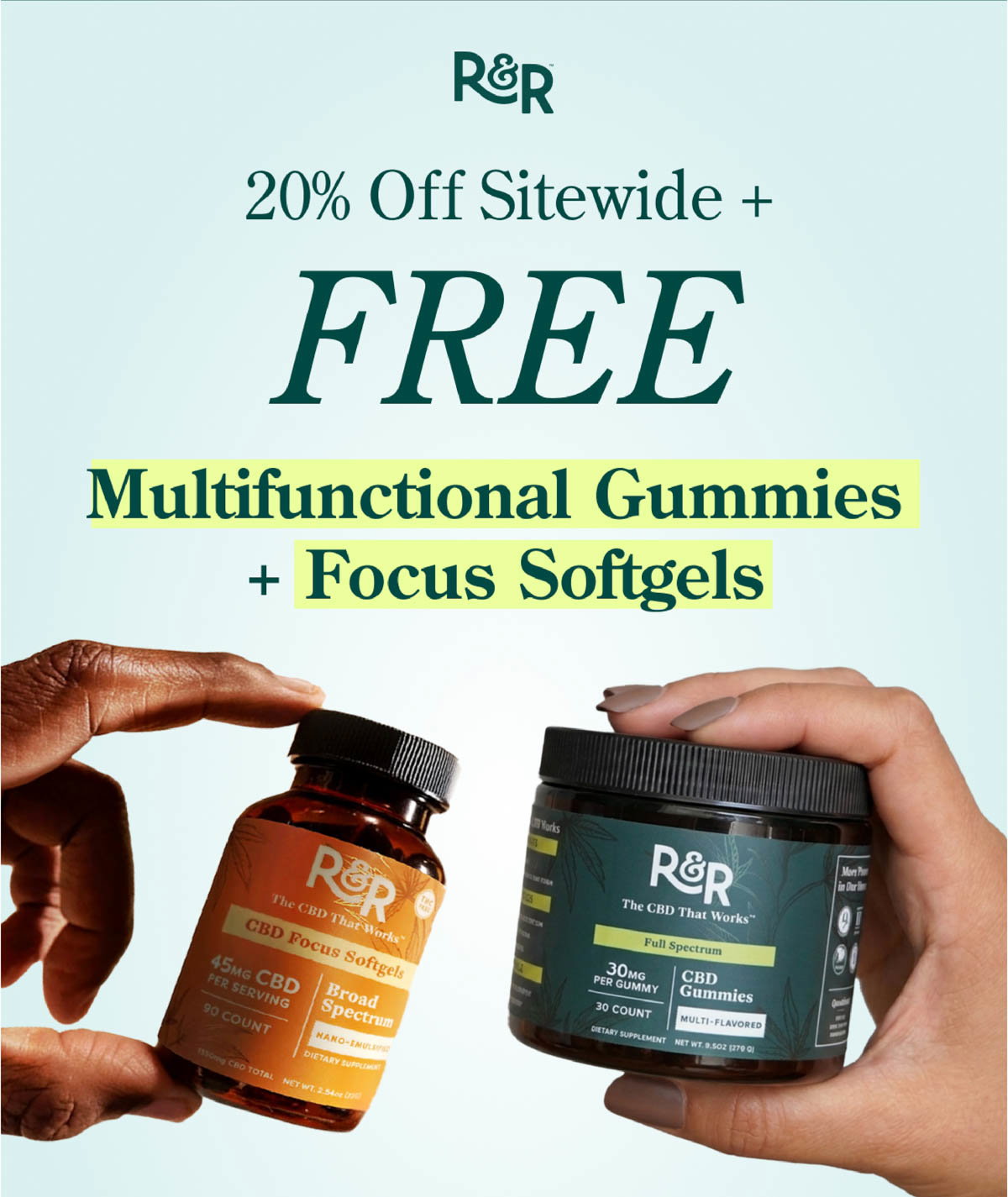 20% Off Sitewide + FREE Multifunctional Gummies + Focus Softgels