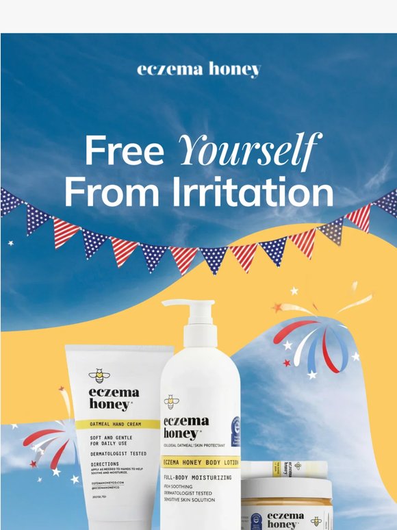 Free yourself from itchy skin. 15% OFF