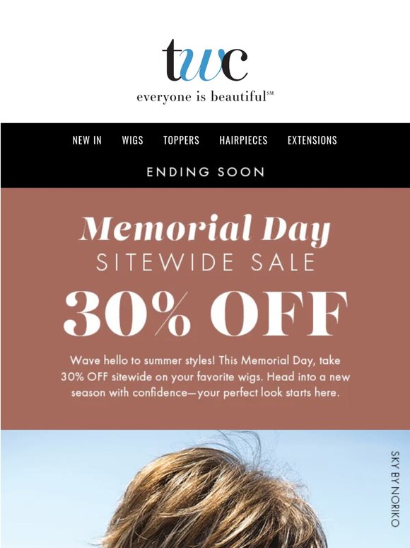 30% OFF Memorial Day Sale!