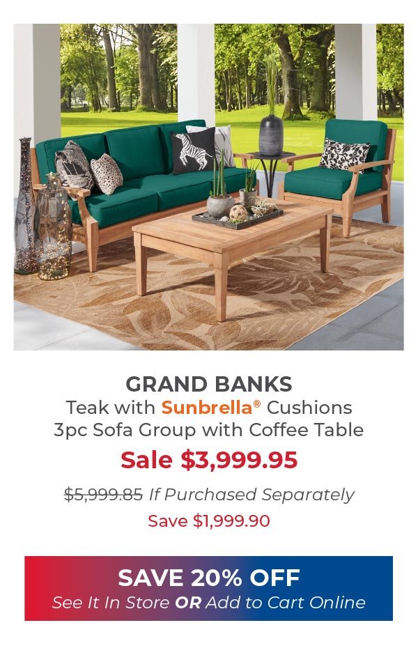 Grand Banks 3 PC Sofa Group