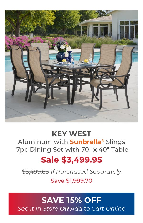 Key West 7 PC Dining Set