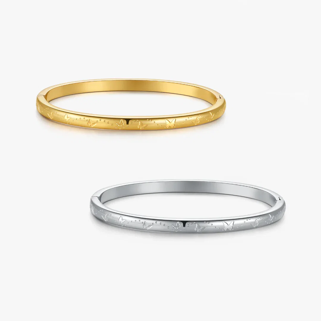 Butterfly Stacker Cuff Bangle Bracelet