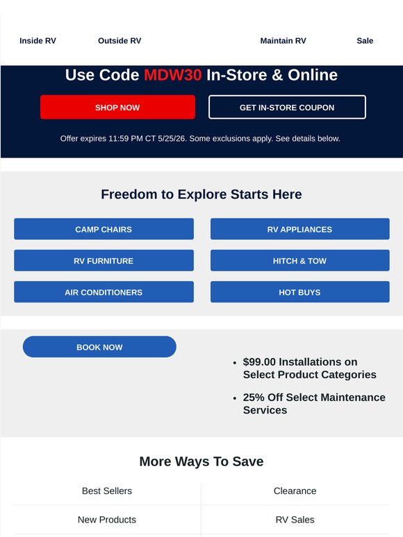 Final day: Extra $30 off orders $199+