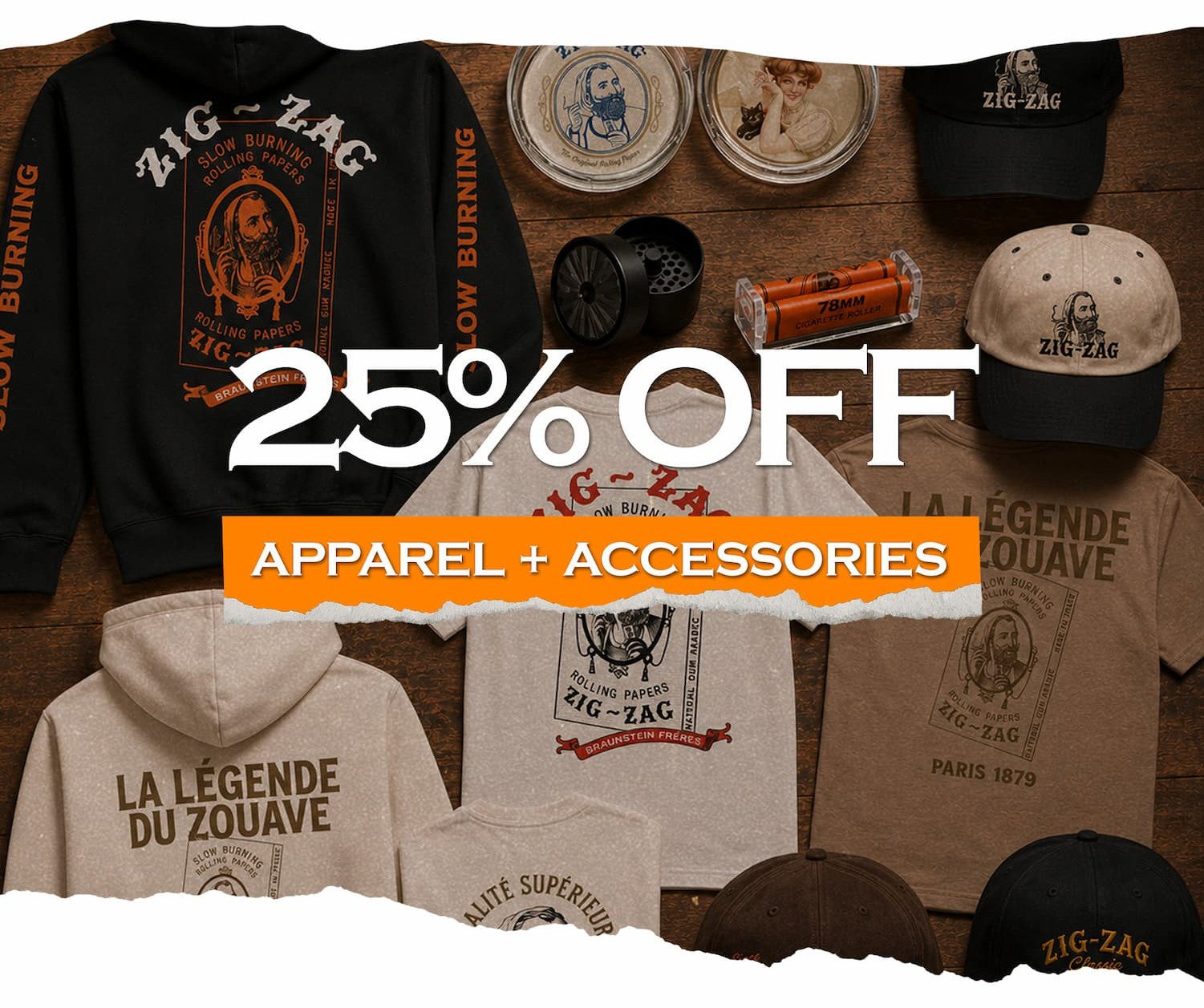25% OFF Apparel and Accessories