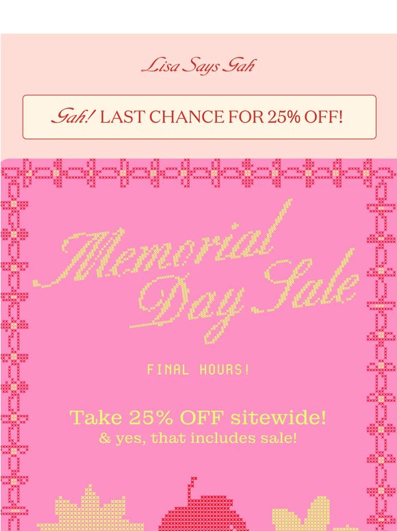 LAST CHANCE: 25% OFF EVERYTHING 🍀