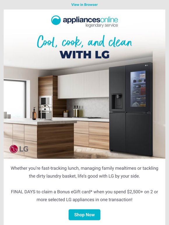 Cool, Cook and Clean with LG