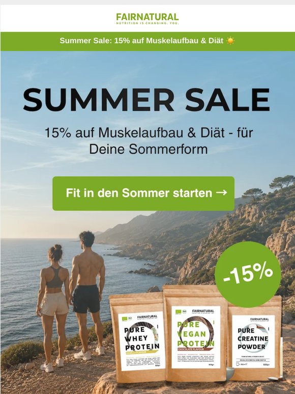 Dein Sommer-Boost: 15% Rabatt! 💪