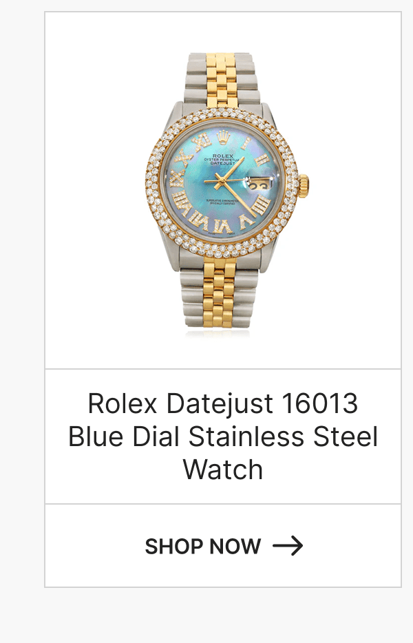 Rolex Datejust 16013 Blue Dial Stainless Steel Watch
