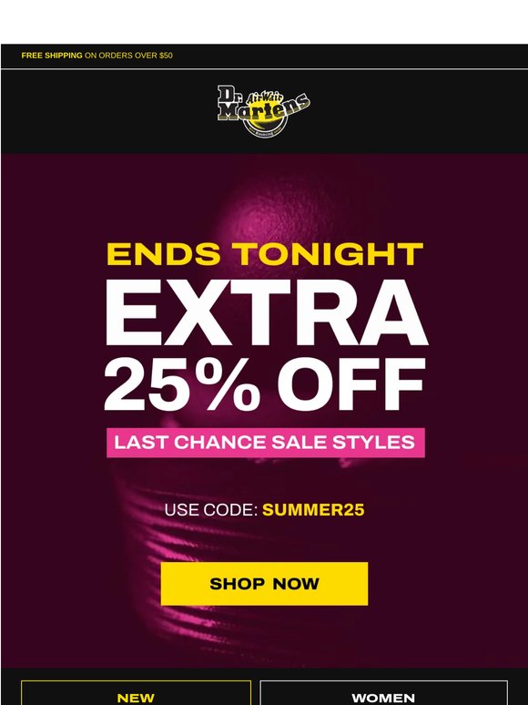 LAST DAY: Extra 25% off sale styles