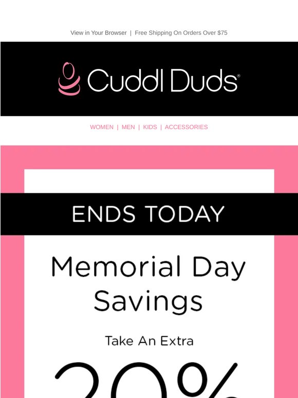 Ends Today | Save An Additional 20%