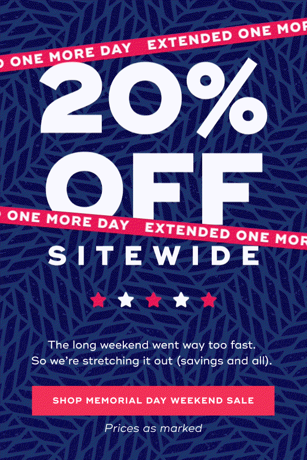 20% Off Sitewide