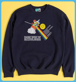 Dark Side Of Button Moon Navy Sweater