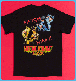 Mortal Kombat Choose Your Fighter Black T-Shirt With Back Print