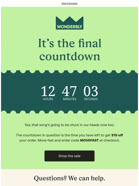 It's your last chance to get $15 off⚡