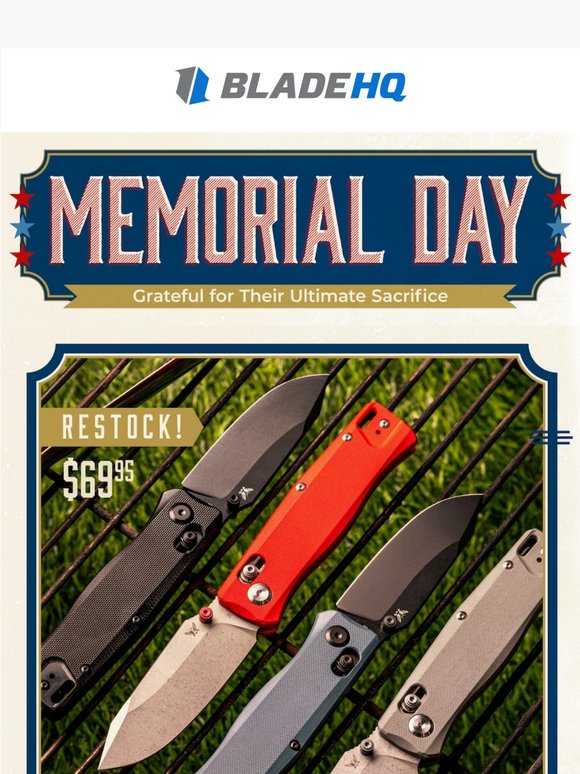 Honoring Memorial Day + Last chance for FREE knife