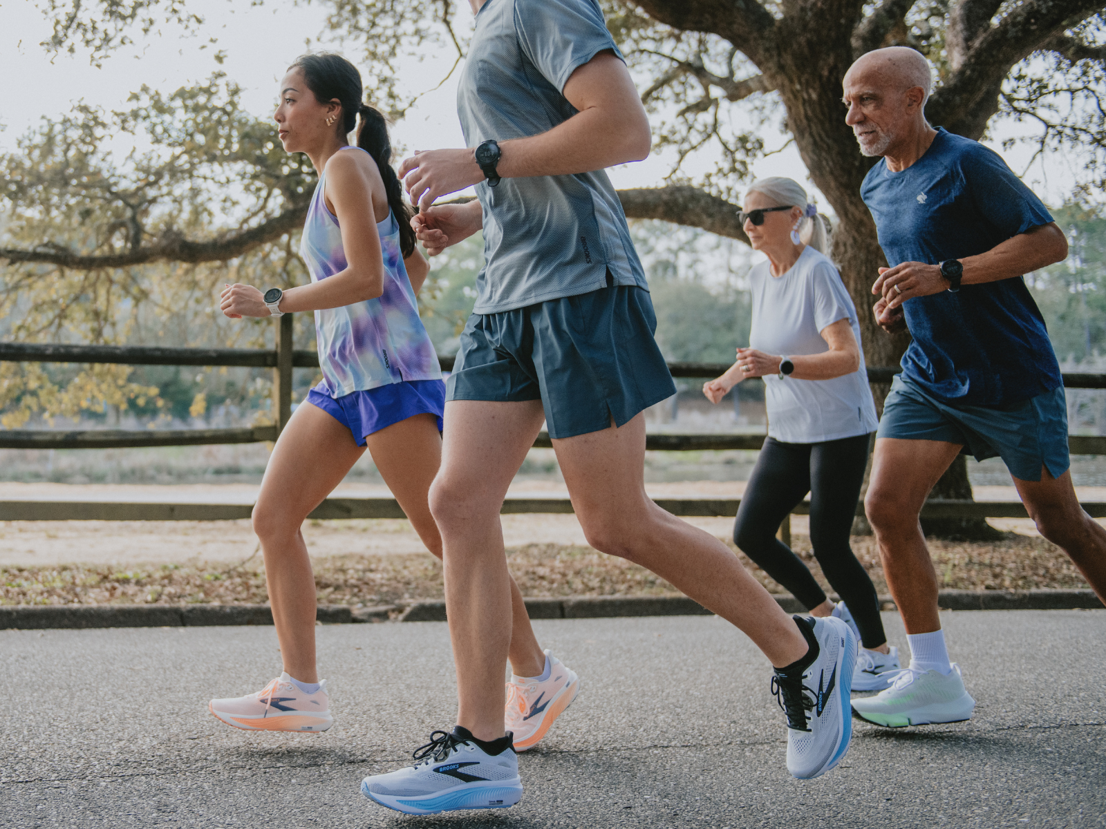 Group of runners outside