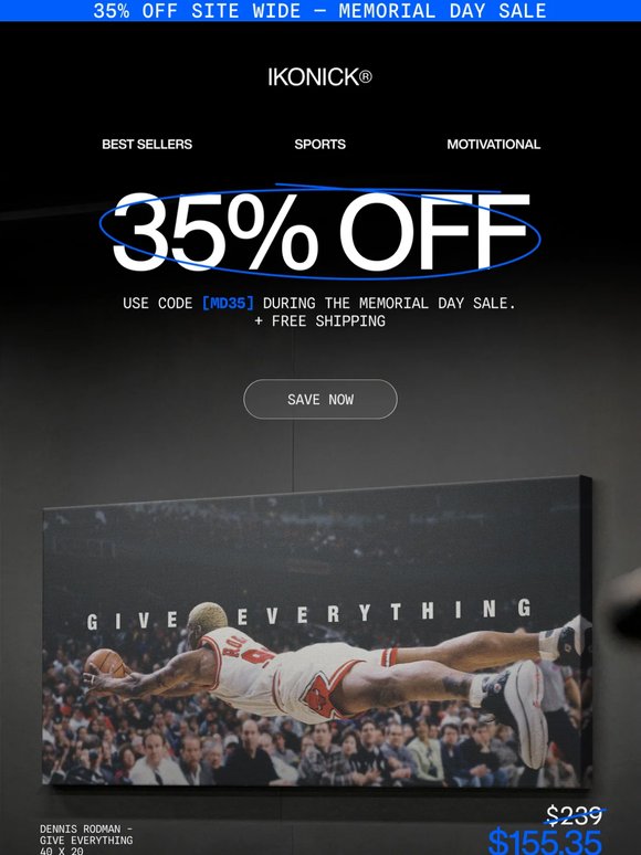 35% Off + Free Shipping
