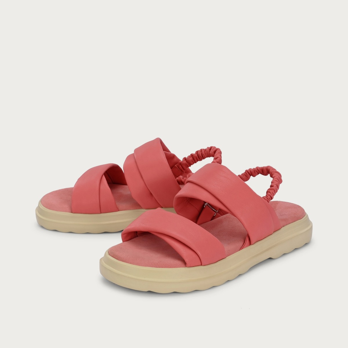 OANA Flamingo Extra Leichte Sandale aus Leder mit flexibler Sohle und Memory Foam Innensohle