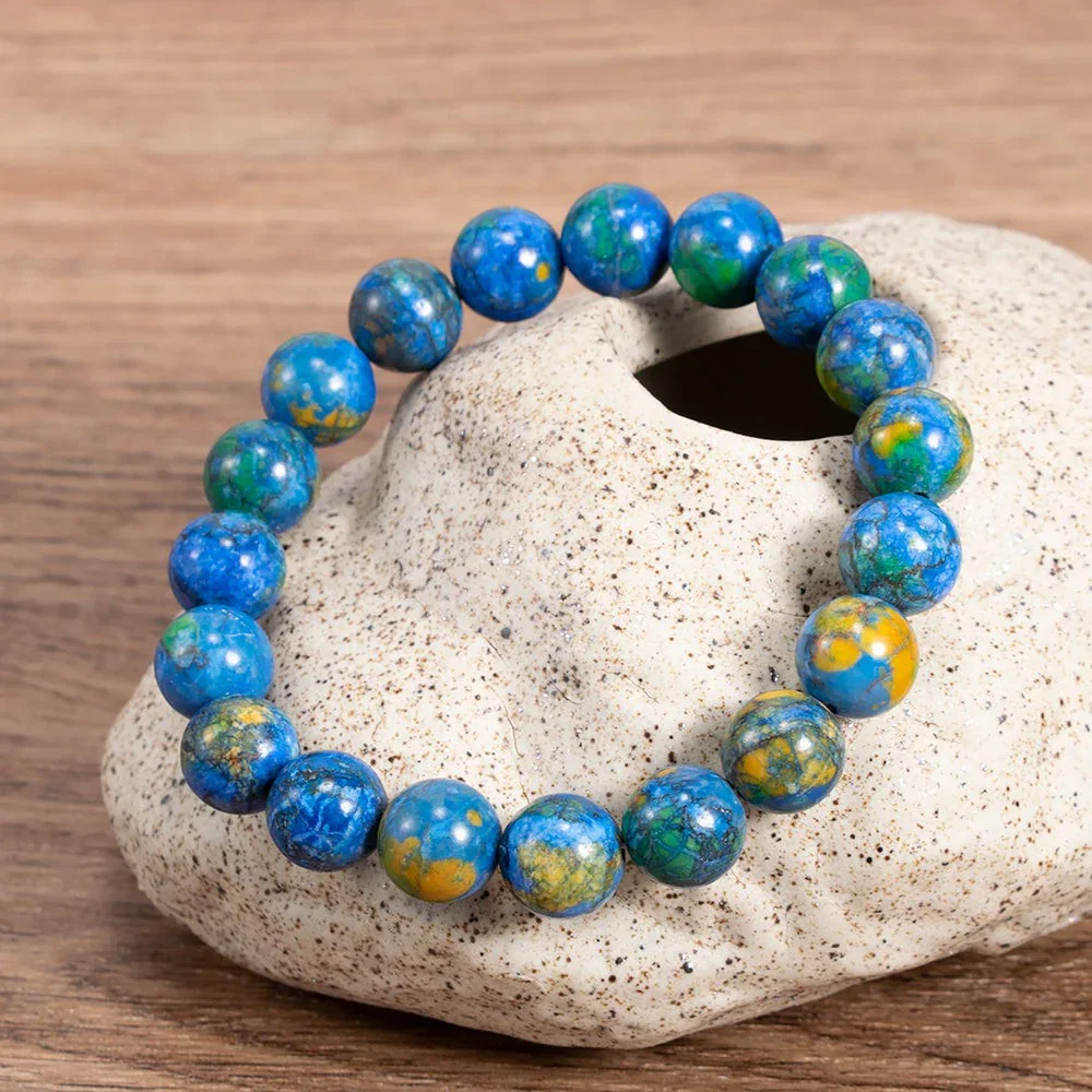 Image of Natural Azurite Bead Bracelet