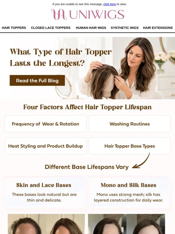 Extend the Life of Your Hair Topper: Base Types & Care Secrets🌷