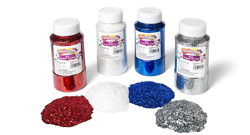 Colorations® ​Patriotic Colors Glitter - 4 Colors, EA 1 LB