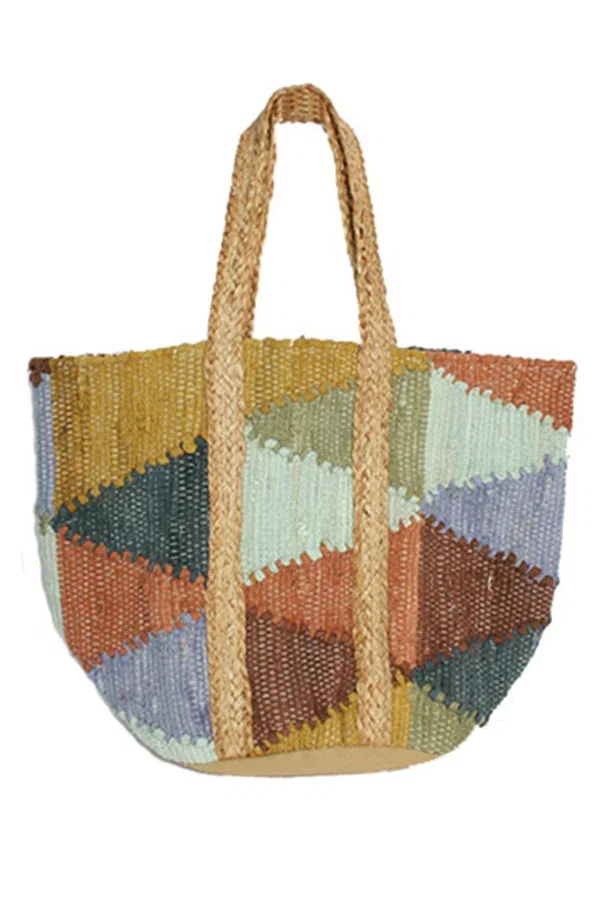 PATCHED THEME TOTE HANDBAG