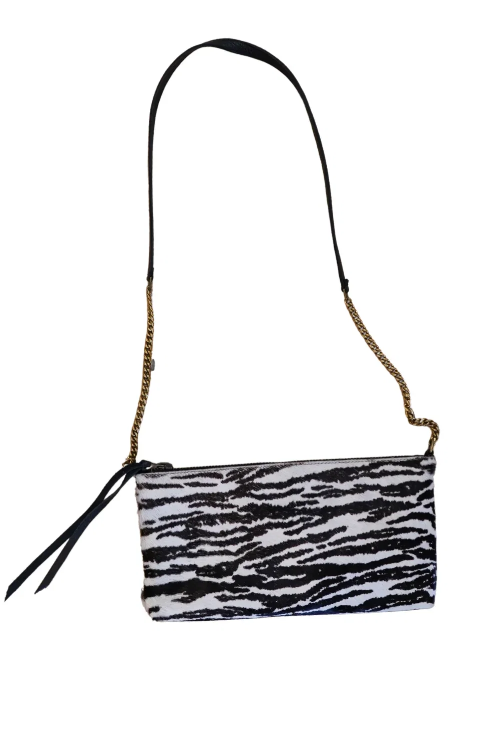 CHAIN & LEATHER CROSSBODY BAG