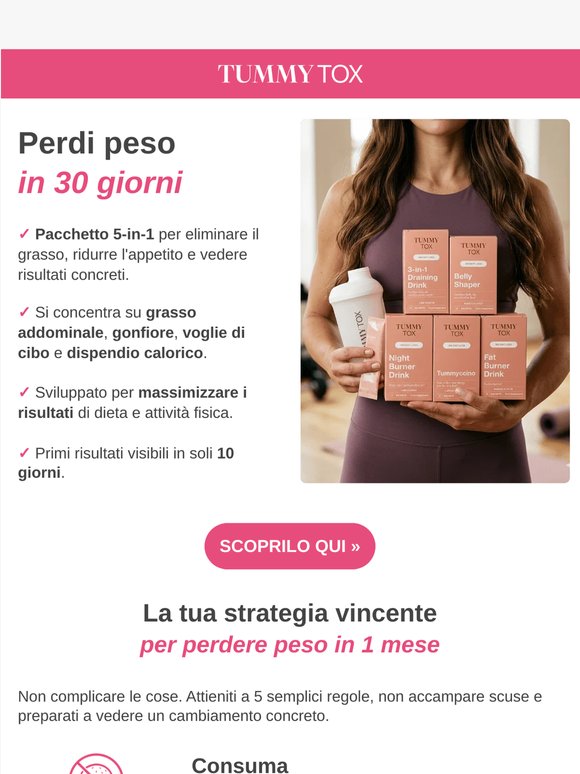 Hai solo 30 giorni per dimagrire?