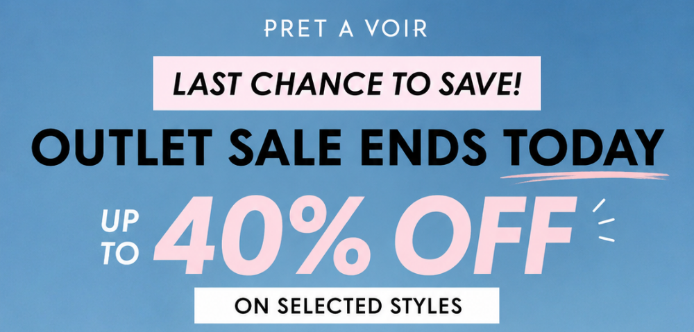 last chance to save, up to 40% off outlet sale