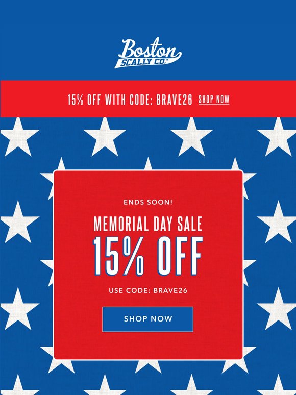 🇺🇸 Ends soon! Memorial Day Sale 15% OFF 🇺🇸