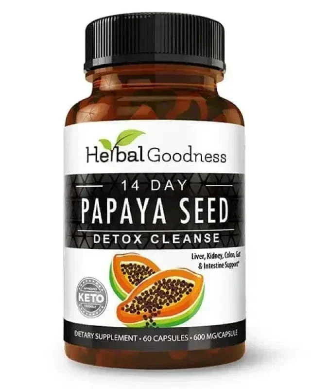 Image of Papaya Seed Powder Capsules 60ct | 600mg – Gut & Colon Cleanse Support