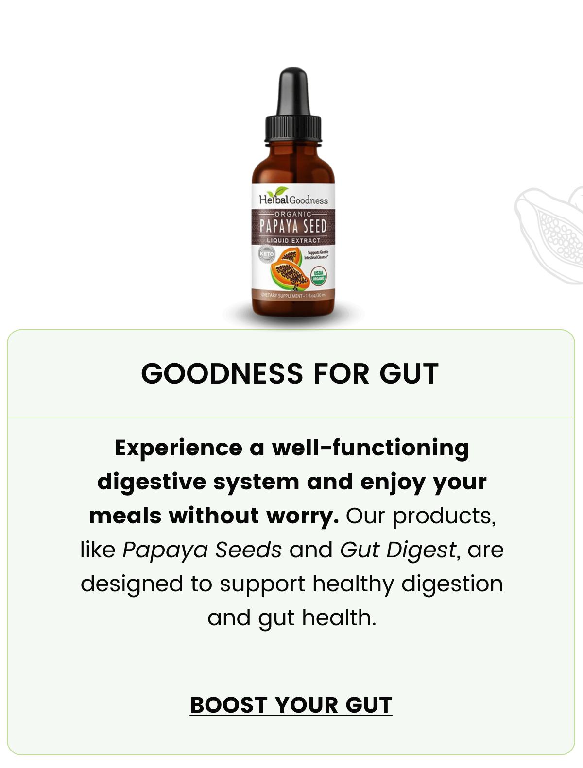 Goodness for gut