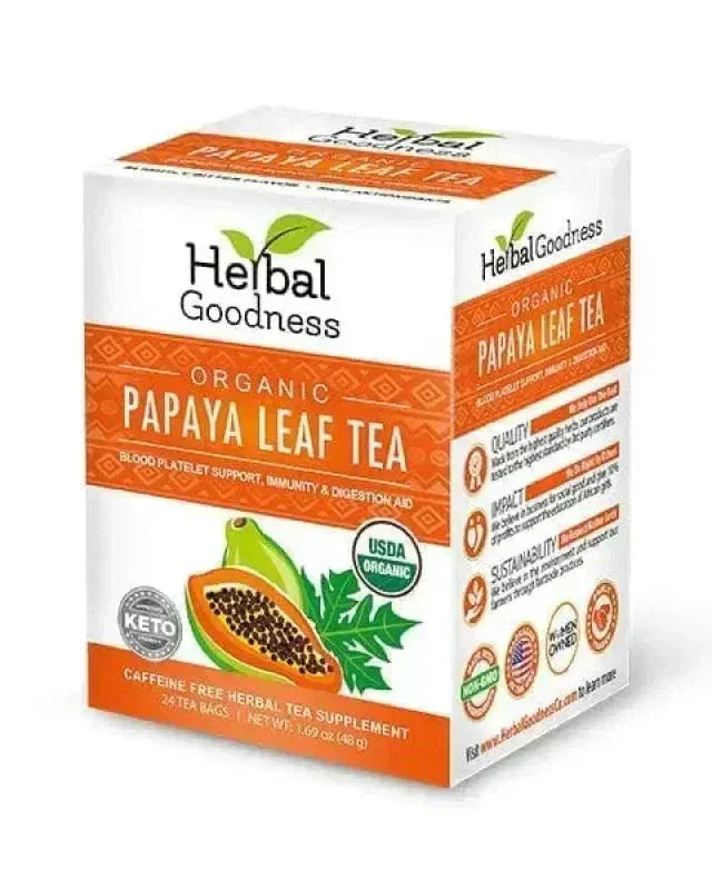 Image of Organic Papaya Leaf Tea | 24 Premium Bags – Caffeine-Free