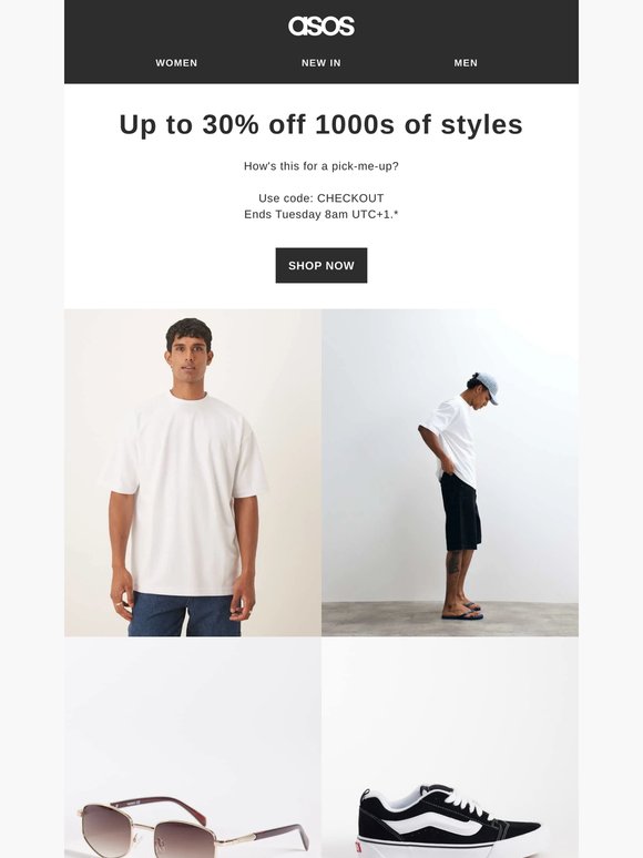 Up to 30% off 1000s of styles