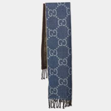 Blue/Brown GG Jacquard Wool Re