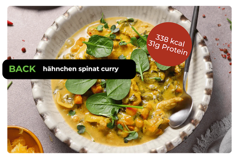 Hähnchen Spinat Curry