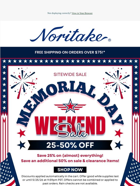 Last Day to Save 25-50% SITEWIDE!