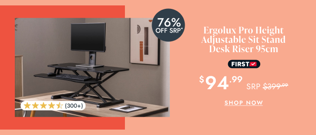Ergolux Pro Height Adjustable Sit Stand Desk Riser 95cm