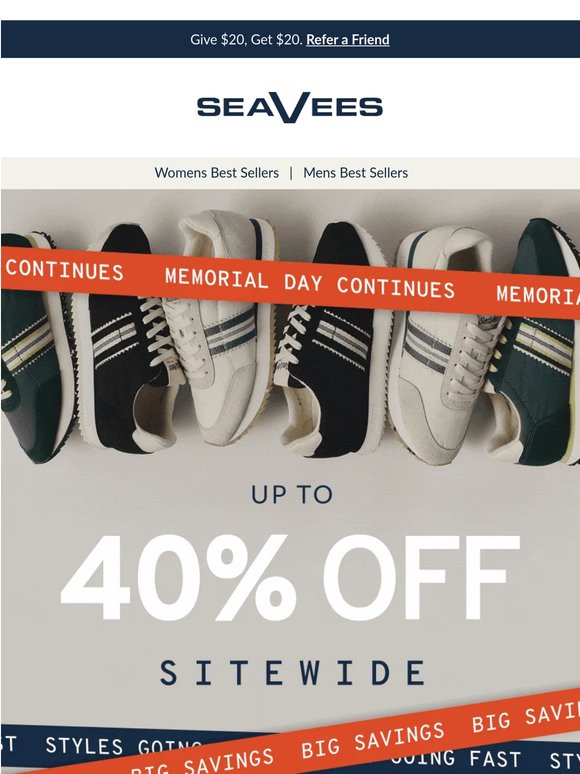 Up to 40% Off Sitewide. Don't Miss Out.