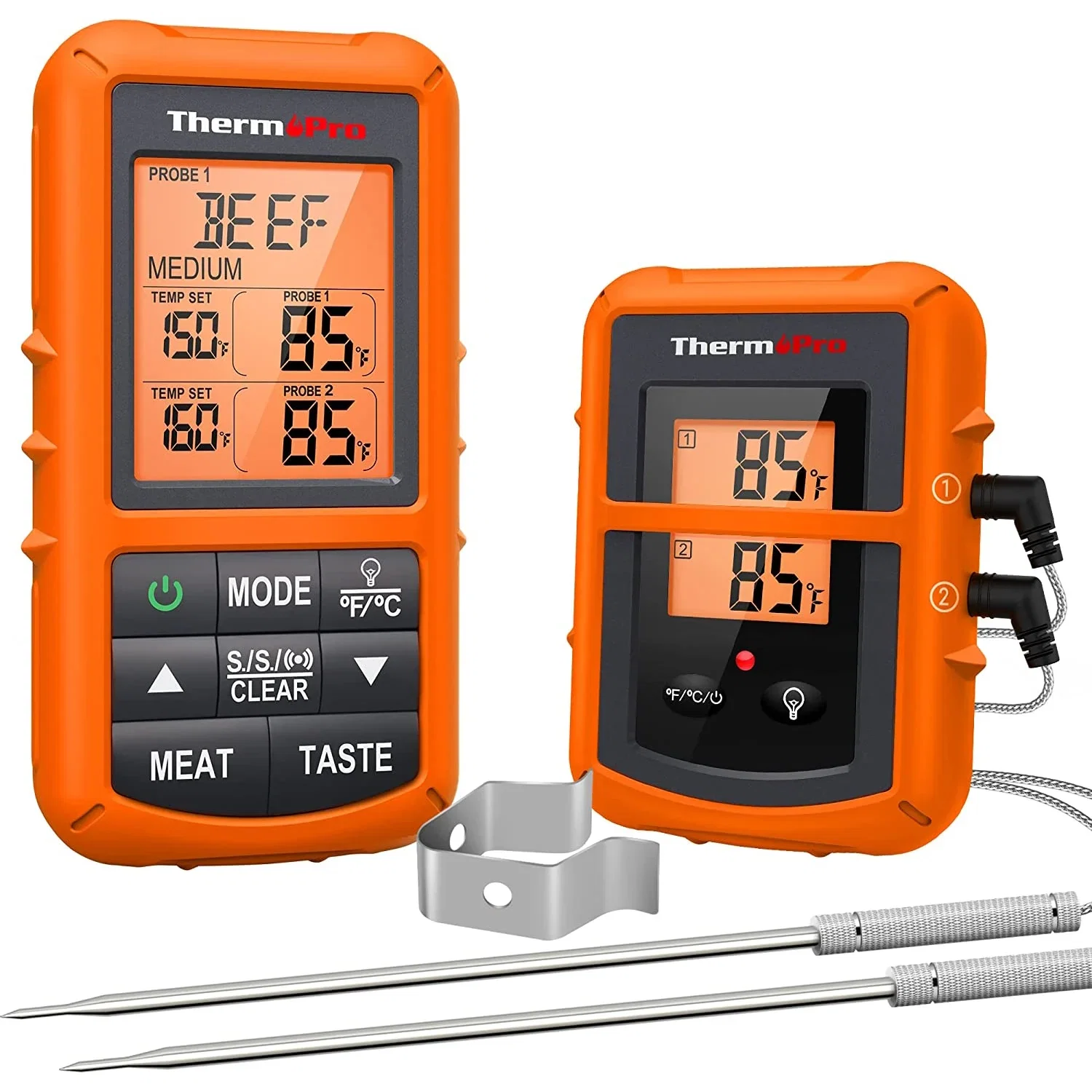 TempPro TP20B ﻿﻿500-ft Wireless 2-Probe Meat Thermometer